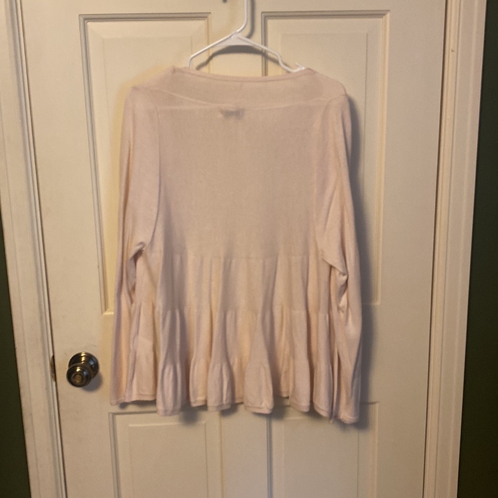 Thin dressy cardigan light pink from Joseph A size PL. perfect for spring. - Picture 3 of 4